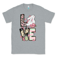 Heather Grey Love Easter bunny Classic Tee - OliviaCreatesArt