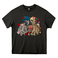 Asphalt Skeleton couple Valentine's Day Heavy Core Tee - FaDigitalArtStudio