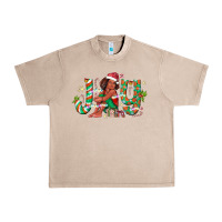French Oak Joy Girl Black Urban Heavy Tee - CowhideDigitalArt