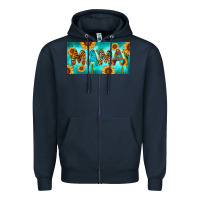 Navy western mama with sunflowers and cactus Zipper Hoodie - RanaPortraitStore
