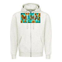 Oatmeal Heather western mama with sunflowers and cactus Zipper Hoodie - RanaPortraitStore