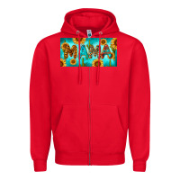 Red western mama with sunflowers and cactus Zipper Hoodie - RanaPortraitStore