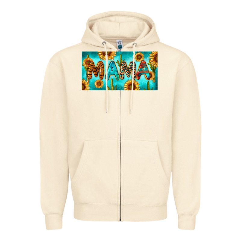 Western Mama With Sunflowers And Cactus Zipper Hoodie by RanaPortraitStore | Teevron