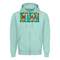 Seafoam western mama with sunflowers and cactus Zipper Hoodie - RanaPortraitStore