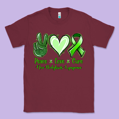 Peace Love Cure Non Hodgkins Lympoma Classic Tee Designed By Jasminsmagicworld