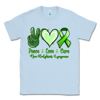 Dusty Blue Peace Love Cure Non Hodgkins Lympoma Classic Tee - Jasminsmagicworld