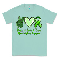 Seafoam Peace Love Cure Non Hodgkins Lympoma Classic Tee - Jasminsmagicworld