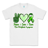 White Peace Love Cure Non Hodgkins Lympoma Classic Tee - Jasminsmagicworld