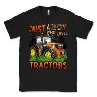 Black just a boy who loves tractors Classic Tee - BarkalooDesign