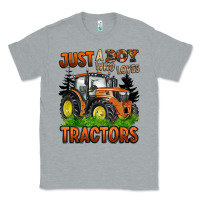 Heather Grey just a boy who loves tractors Classic Tee - BarkalooDesign