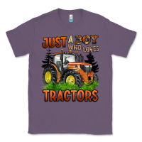 Lavender just a boy who loves tractors Classic Tee - BarkalooDesign