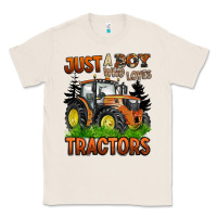 Natural just a boy who loves tractors Classic Tee - BarkalooDesign