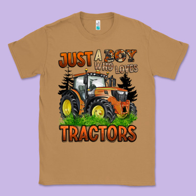 Just A Boy Who Loves Tractors Classic Tee Designed By Barkaloodesign