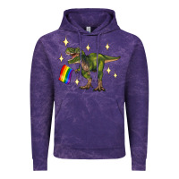 Cloud Purple lgbtq+  t rex Vintage Hoodie - Artiststas
