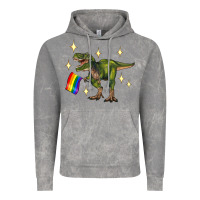 Cloud Rock lgbtq+  t rex Vintage Hoodie - Artiststas