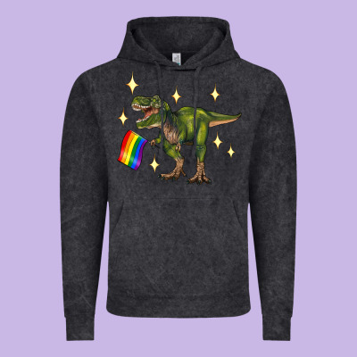 Lgbtq+  T Rex Vintage Hoodie Designed By Artiststas