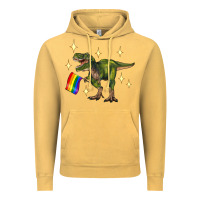 Vintage Mustard lgbtq+  t rex Vintage Hoodie - Artiststas