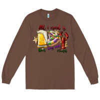 Chestnut all i need is beer king cake crawfish Long Sleeve Tee - SublimationCraftShop
