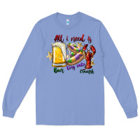 Colony Blue all i need is beer king cake crawfish Long Sleeve Tee - SublimationCraftShop