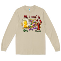 Mushroom all i need is beer king cake crawfish Long Sleeve Tee - SublimationCraftShop