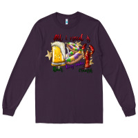 Plum all i need is beer king cake crawfish Long Sleeve Tee - SublimationCraftShop