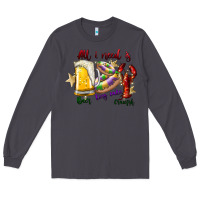 Smoke all i need is beer king cake crawfish Long Sleeve Tee - SublimationCraftShop