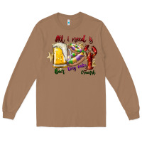 Toasted Coconut all i need is beer king cake crawfish Long Sleeve Tee - SublimationCraftShop