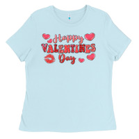 Baby Blue happy valentine's day Ladies Tee - LillyAllenDesigns