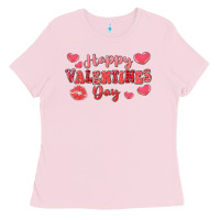Bubblegum Pink happy valentine's day Ladies Tee - LillyAllenDesigns