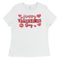 White happy valentine's day Ladies Tee - LillyAllenDesigns