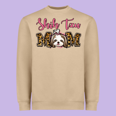 Shih Tzu Mom Heavyweight Sweatshirt Designed By Jasminsmagicworld