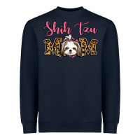 Navy Shih Tzu Mom Heavyweight Sweatshirt - Jasminsmagicworld