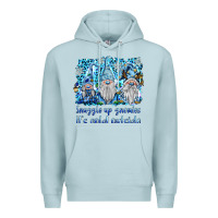 Blue Mist snuggle up gnomies it's coll outside Premium Hoodie - BarkalooDesign