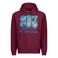 Burgundy snuggle up gnomies it's coll outside Premium Hoodie - BarkalooDesign