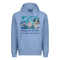 Colony Blue snuggle up gnomies it's coll outside Premium Hoodie - BarkalooDesign