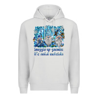 Dove Grey snuggle up gnomies it's coll outside Premium Hoodie - BarkalooDesign