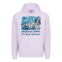 Lilac snuggle up gnomies it's coll outside Premium Hoodie - BarkalooDesign
