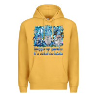 Mustard snuggle up gnomies it's coll outside Premium Hoodie - BarkalooDesign