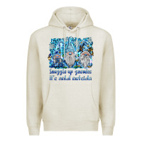 Oatmeal Heather snuggle up gnomies it's coll outside Premium Hoodie - BarkalooDesign
