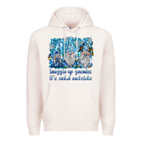 Pale Pink snuggle up gnomies it's coll outside Premium Hoodie - BarkalooDesign