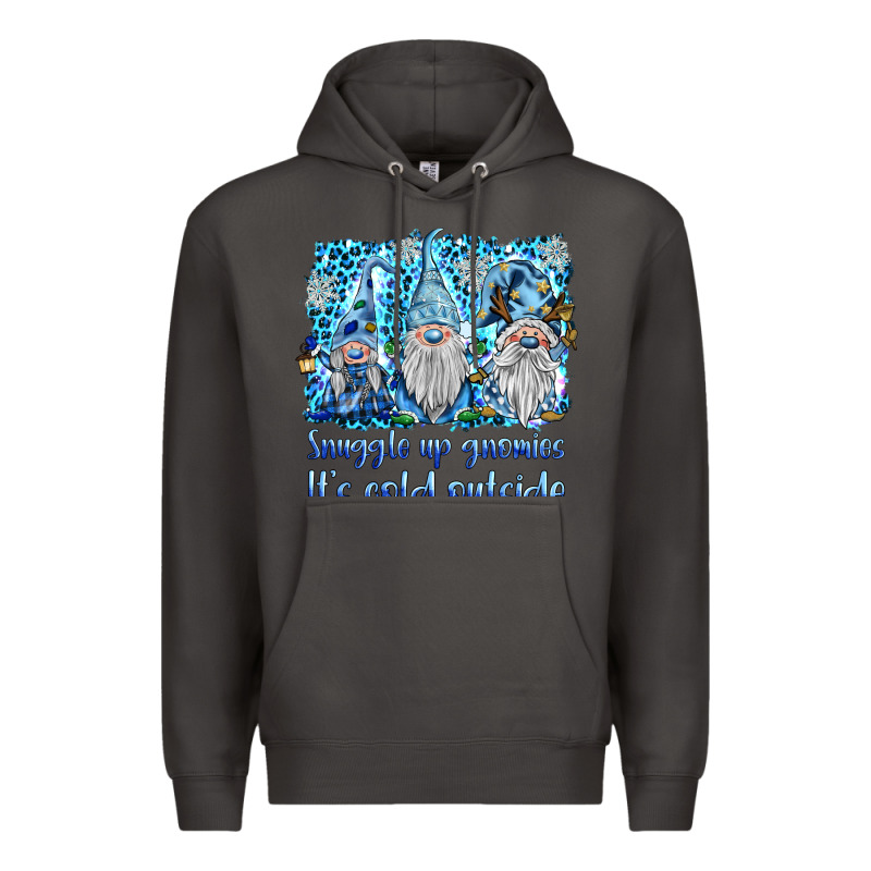 Snuggle Up Gnomies It's Coll Outside Premium Hoodie by BarkalooDesign | Teevron