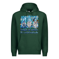 Sports Green snuggle up gnomies it's coll outside Premium Hoodie - BarkalooDesign