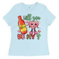 Baby Blue will you be my Ladies Tee - LillyAllenDesigns
