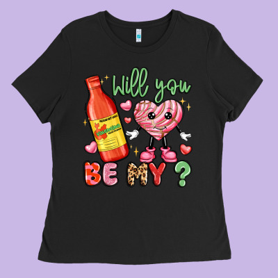 Will You Be My Ladies Tee Designed By Lillyallendesigns