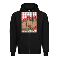 Black valentines day burlap background Zipper Hoodie - Jasminsmagicworld