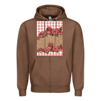 Chestnut valentines day burlap background Zipper Hoodie - Jasminsmagicworld