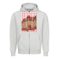 Dove Grey valentines day burlap background Zipper Hoodie - Jasminsmagicworld