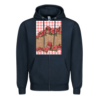 Navy valentines day burlap background Zipper Hoodie - Jasminsmagicworld