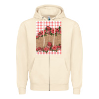 Sandshell valentines day burlap background Zipper Hoodie - Jasminsmagicworld
