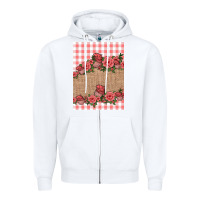 White valentines day burlap background Zipper Hoodie - Jasminsmagicworld